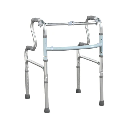 Auxiliares de caminhada zimmer estrutura de alumínio ajustável dobrável para assistência médica