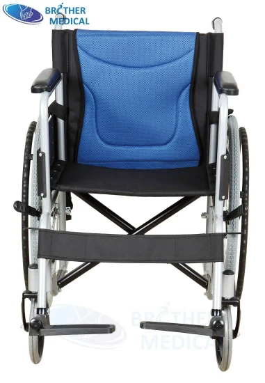 Cadeira de rodas de aço manual básica dobrável padrão cromo foshan 809 para cuidados domiciliares de pacientes idosos mobilidade cadeira de rodas equipamentos médicos hospital fda ce