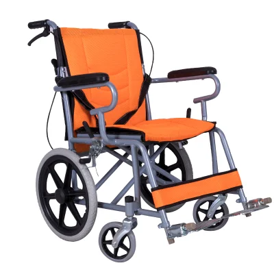 Cadeira de rodas manual leve de alta qualidade, portátil, dobrável, manual, adulto, deficiente, idoso, usuário doméstico, cadeira de rodas externa