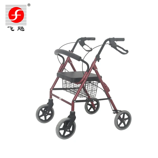 Andador de mobilidade dobrável leve e portátil de alumínio para andar em andarilho para idosos